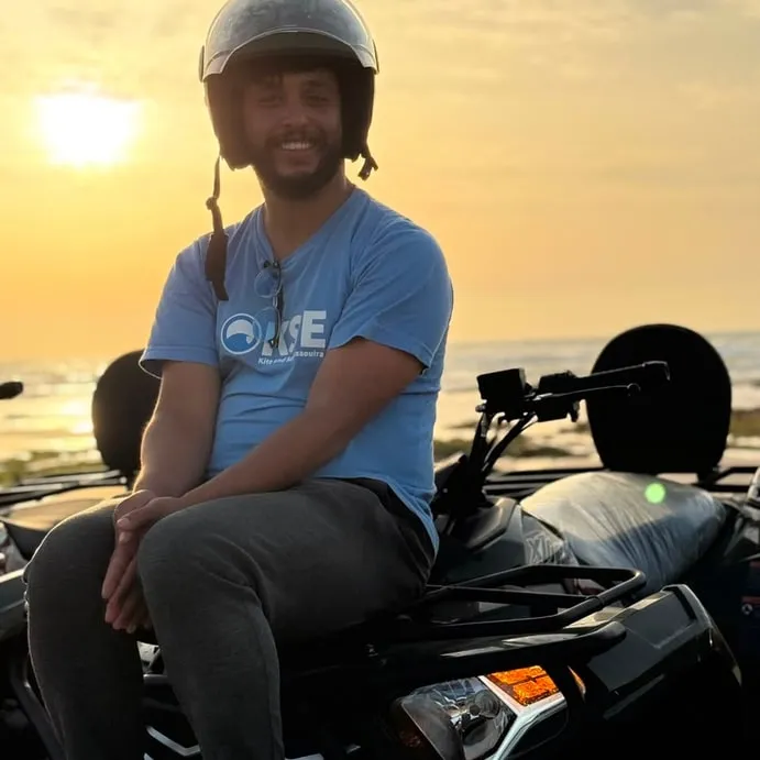 One of our guides at the end of a sunset run