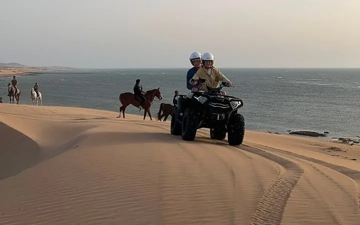 Horseback riding along the Atlantic beach south of Essaouira, Morocco